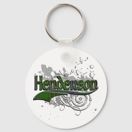 Henderson Tartan Grunge Sleutelhanger (Voorkant)
