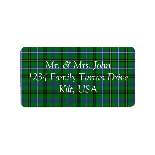 Henderson Tartan Label (Voorkant)