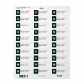 Henderson Tartan Plaid Monogram Adresetiketten Etiket (Full Sheet)