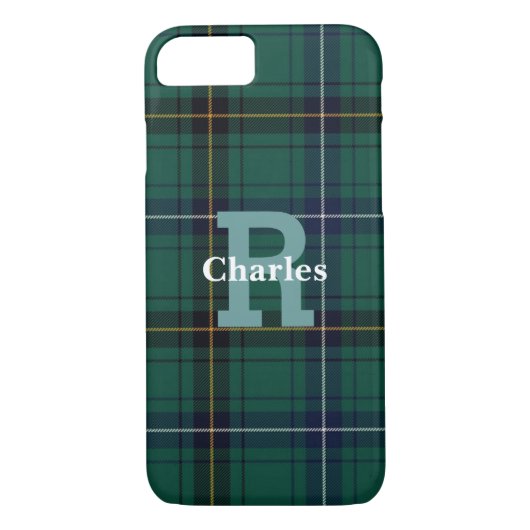 Henderson Tartan Pset Monogrammed iPhone 7/8 Hoesj Case-Mate iPhone Case (Achterkant)