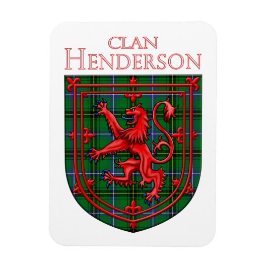 Henderson Tartan Scottish Play Lion Rampant Magneet (Verticaal)