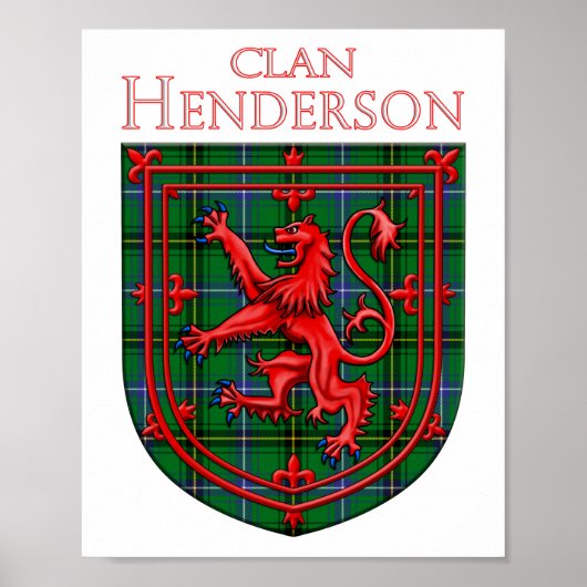 Henderson Tartan Scottish Play Lion Rampant Poster (Voorkant)