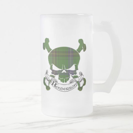 Henderson Tartan Skull Matglas Bierpul (Rechts)
