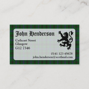 Henderson Tartan Visitekaartje