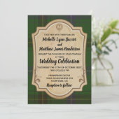 Henderson Tartan Wedding Invitation Kaart (Staand voorkant)