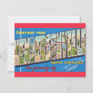 Hendersonville NC Groet Ansichtkaart Briefkaart