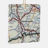 Hendersonville NC  Map Keramisch Ornament (Rechts)