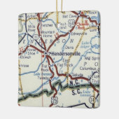 Hendersonville NC  Map Keramisch Ornament (Links)