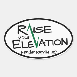 Hendersonville NC Verhoog je Hoogte Ovaal Sticke Ovale Sticker