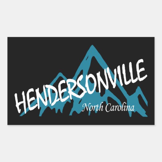 Hendersonville North Carolina Bergen Rechthoekige Sticker (Voorkant)