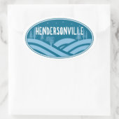 Hendersonville North Carolina Buiten Ovale Sticker (Tas)