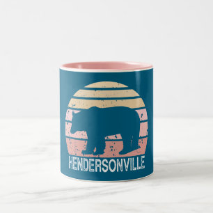 Hendersonville North Carolina Retro Beer Tweekleurige Koffiemok