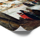 Hendrick Avercamp Ice Skatea vlakbij een dorp Poster (Hoek)