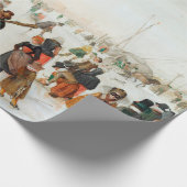Hendrick Avercamp Joeit de ijskast nabij een stad Cadeaupapier (Hoek)
