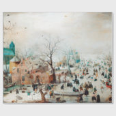 Hendrick Avercamp Winter Landschap met Ice Skater Cadeaupapier (Vlak)