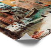 Hendrick Avercamp Winter Landschap met Ice Skater Poster (Hoek)