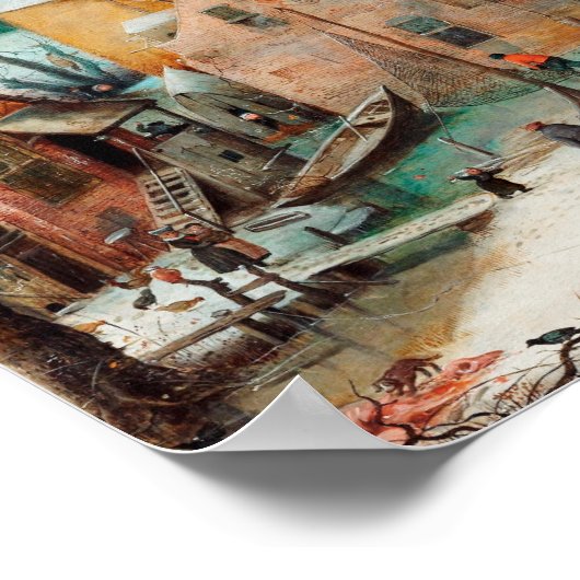 Hendrick Avercamp Winter Landschap met Ice Skater Poster (Hoek)