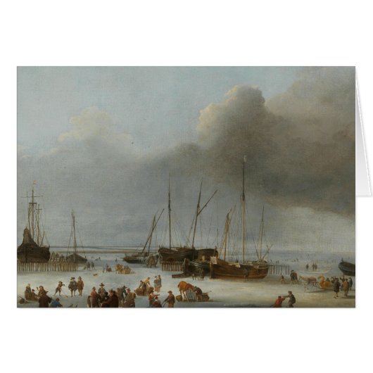 Hendrick Dubbels - Ice-Skating op de oosthaven (Voorkant Horizontaal)