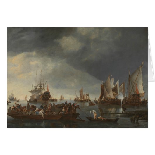 Hendrick Dubbels - Port with Sailing Ships (Voorkant Horizontaal)