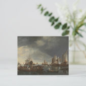 Hendrick Dubbels - Port with Sailing Ships Briefkaart (Staand voorkant)