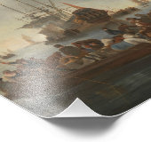 Hendrick Dubbels - Port with Sailing Ships Foto Afdruk (Hoek)