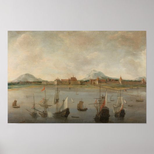 Hendrick Dubbels - Uitzicht Batavia Poster (Voorkant)