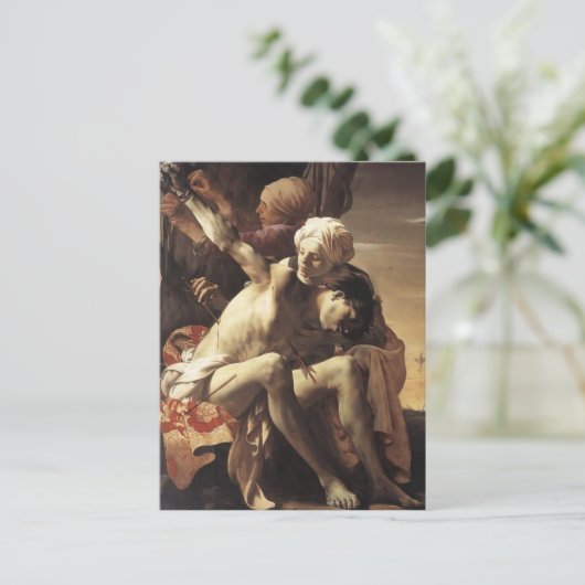 Hendrick Terbrugghen-St. Sebastian Tended by Irene Briefkaart (Staand voorkant)