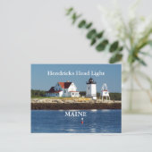 Hendricks Head Light, Maine Briefkaart (Staand voorkant)