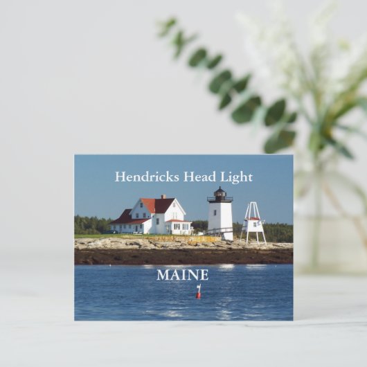 Hendricks Head Light, Maine Briefkaart (Staand voorkant)