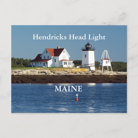 Hendricks Head Light, Maine Briefkaart (Voorkant)