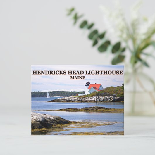 Hendricks Head Lighthouse, Maine Briefkaart (Staand voorkant)