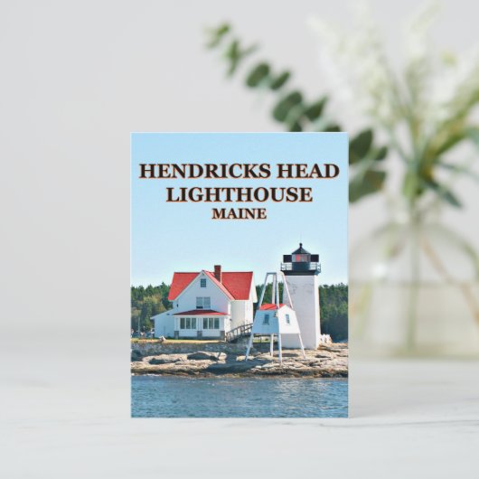 Hendricks Head Lighthouse, Maine Briefkaart (Staand voorkant)