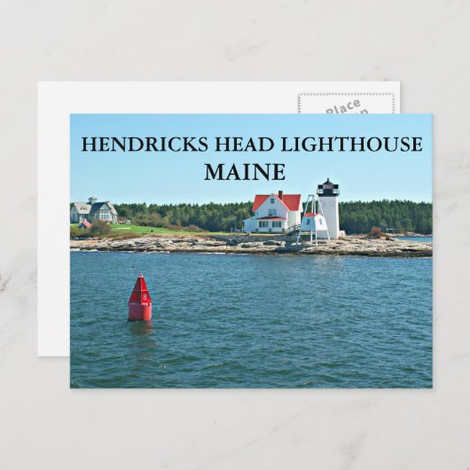 Hendricks Head Lighthouse, Maine Briefkaart (Voorkant / Achterkant)