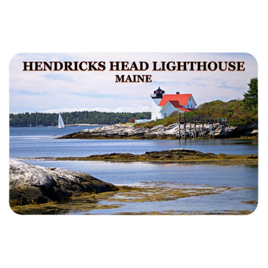Hendricks Head Lighthouse, Maine Flexi Magnet Magneet (Horizontaal)