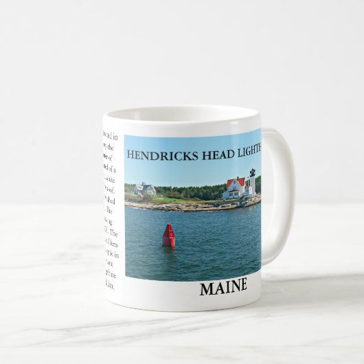 Hendricks Head Lighthouse, Maine Mok (Voorkant rechts)