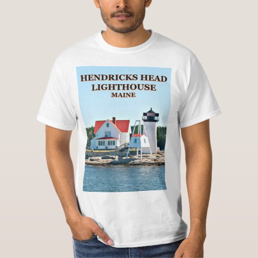 Hendricks Head Lighthouse, Maine T-Shirt (Voorkant)