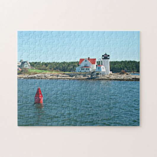 Hendricks Head Lighthouse, Southport Island Maine Legpuzzel (Horizontaal)