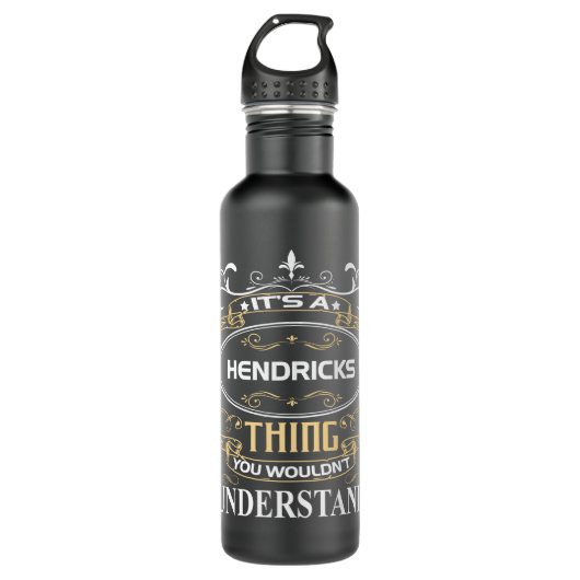 Hendricks Name Shirt... Het is een slinger ding da Waterfles (Voorkant)