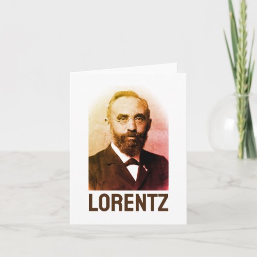 Hendrik Lorentz Notitiekaartje (Voorkant)