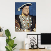 Hendrik VIII van Engeland - Hans Holbien de Jonger Poster (Thuiskantoor)