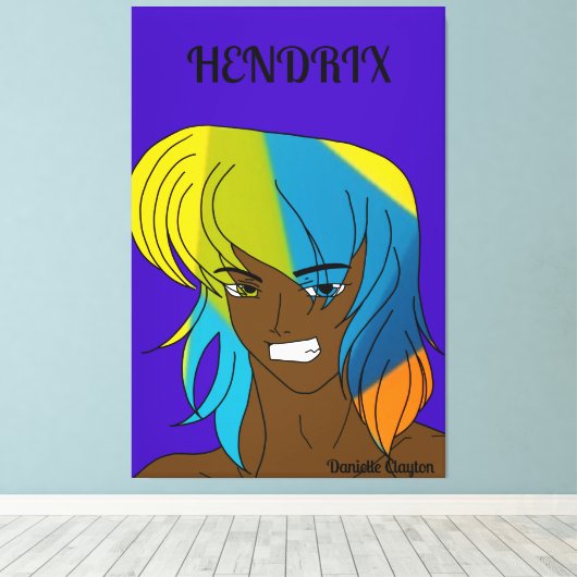HENDRIX CANVAS AFDRUK (Insitu (Houten vloer))