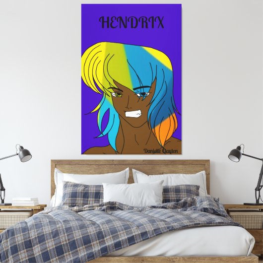 HENDRIX CANVAS AFDRUK (Insitu (Slaapkamer))
