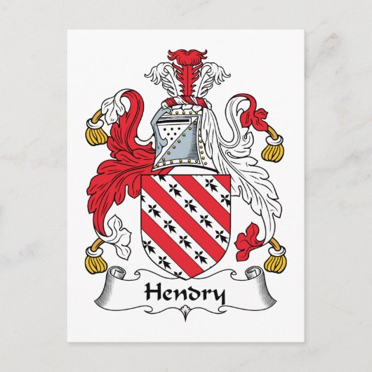 Hendry Family Crest Briefkaart (Voorkant)