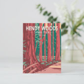 Hendy Bossen State Park California Badge  Briefkaart (Staand voorkant)