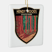 Hendy Bossen State Park California Badge Keramisch Ornament (Rechts)