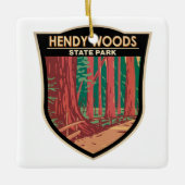 Hendy Bossen State Park California Badge  Keramisch Ornament (Voorkant)