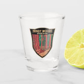 Hendy Bossen State Park California Badge  Shot Glas (Voorkant)