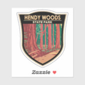 Hendy Bossen State Park California Badge  Sticker (Vel)