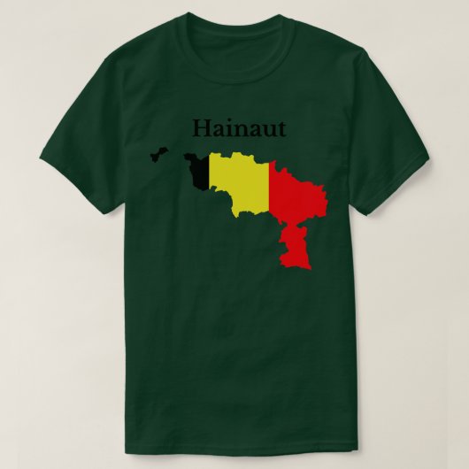 Henegouwen Provincie Kaart België T-shirt (Design voorkant)