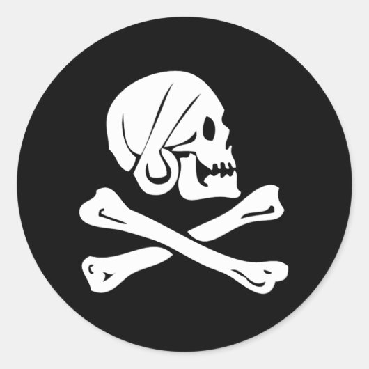 Henery Every-White Ronde Sticker (Voorkant)